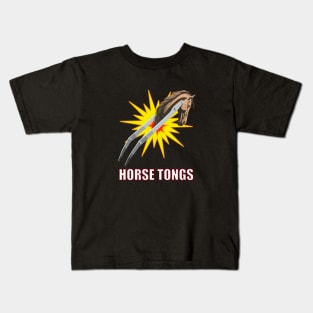 Horse Tongs (military grade, dark) Kids T-Shirt